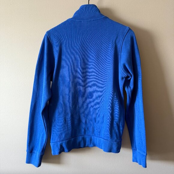 Men's S Lacoste Mock Neck Quarter Zip Sweater in Royal Blue - Picture 3 of 8